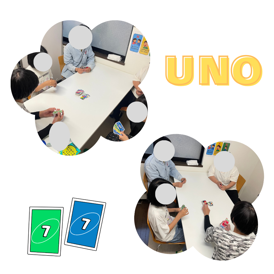 グループワークでUNOをしました！
